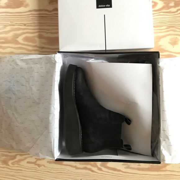 Dolce Vita Arlete wedge suede chelsea ankle boots booties - Picture 5 of 8